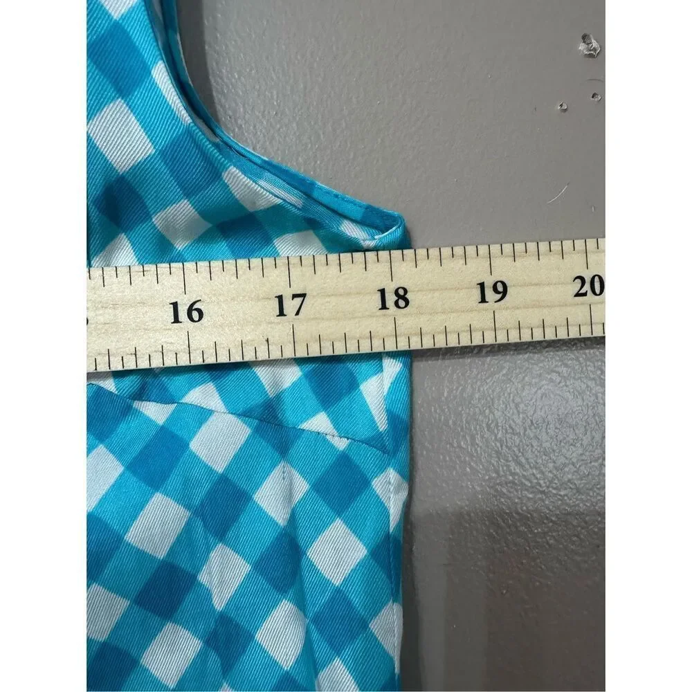 NWT Kate Spade Gingham Fey Firoza Short Sleeve Lightweight Top